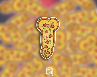 Pizza de pene / Axeishguy / Pegatina / Arte gay / Pegatinas divertidas NSFW / BDSM gay / NSFW gay / Regalos gay