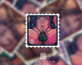 Pegatina de vinilo de 2'' con suspensorio peludo / sello gay / Kink pervertido / Pegatina gay / Regalo divertido NSFW