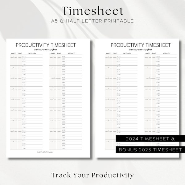 Timesheet 2024 Etsy