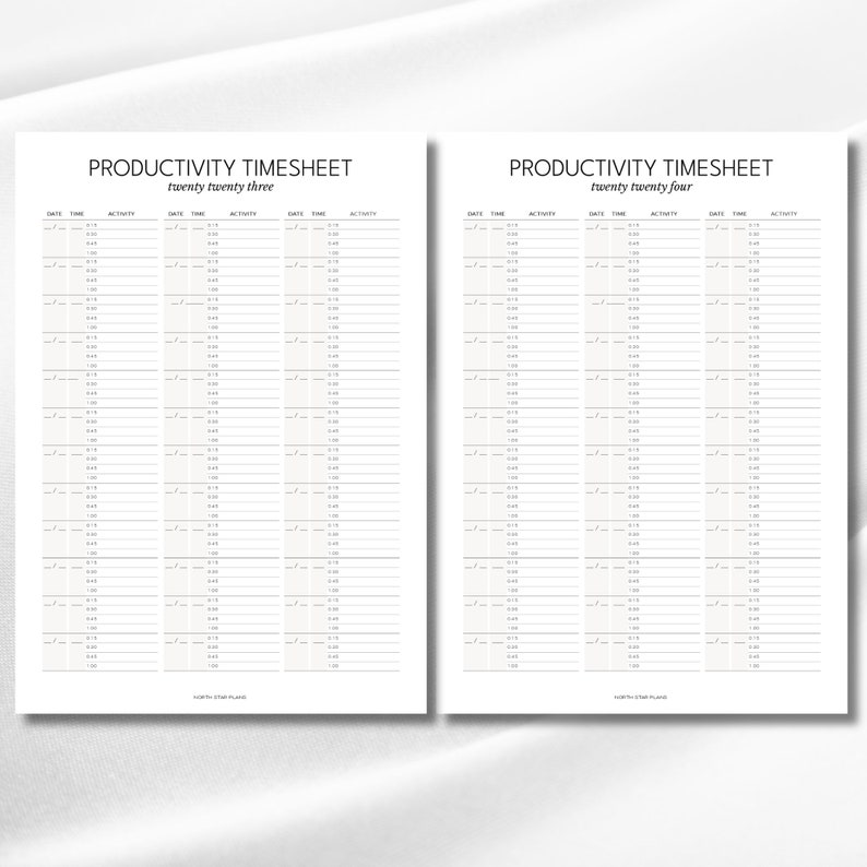 2024 Timesheet 2024 Etsy Seller Timesheet Side Hustle Timesheet 2024