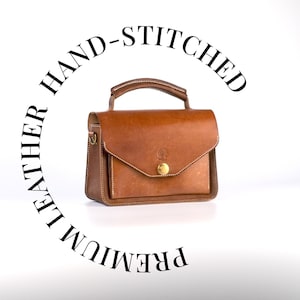 Bolso de mano de piel, bolso de noche elaborado en piel Premium y cosido a mano en una pieza de ARTE única. MEJOR idea de regalo para los amantes de los productos de calidad.