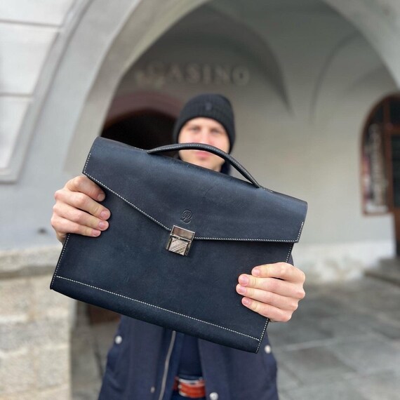 MacBook Briefcase, Documents Bag Unique Hand-stitched Premium