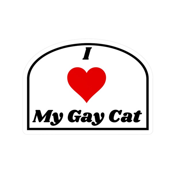 Gay Cat Sticker - Etsy