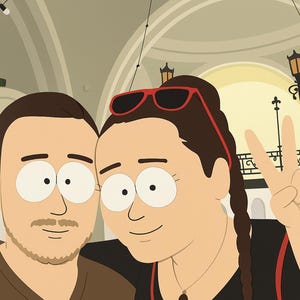 Custom South Park Cartoon Portrait – Personalized Digital Drawing from Photo, Fun Avatar Gift