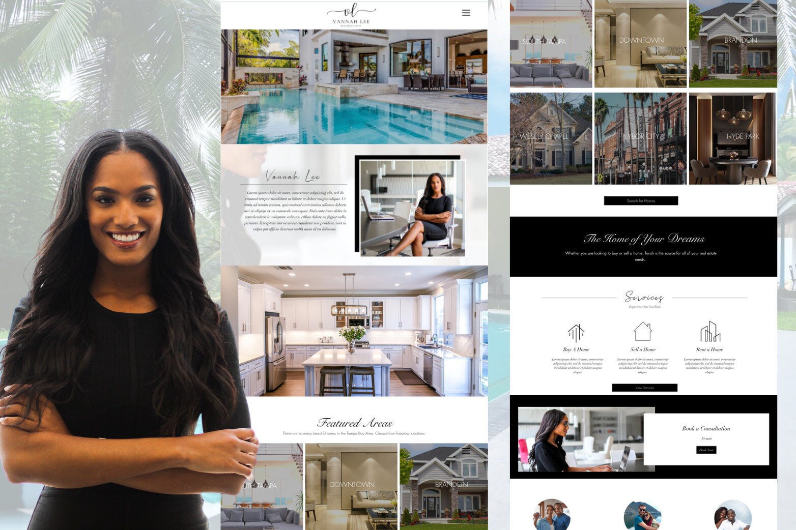 Modern REAL ESTATE WIX site Template Vannah Etsy