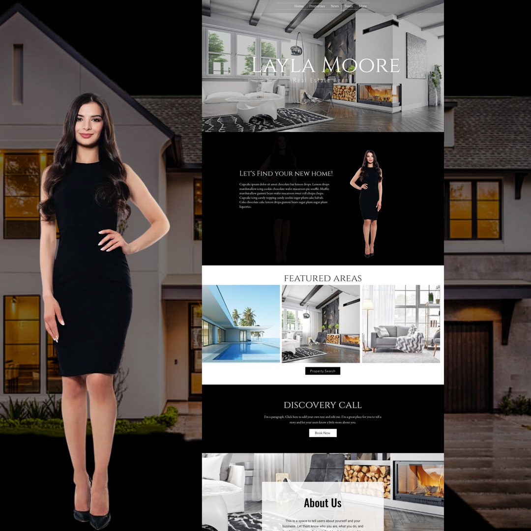 Real Estate WIX site Template the Layla Etsy