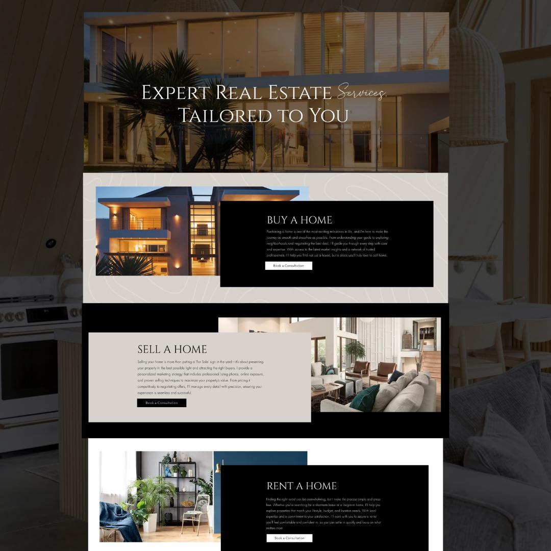 Real Estate WIX Website Template Modern Design for Agents Etsy