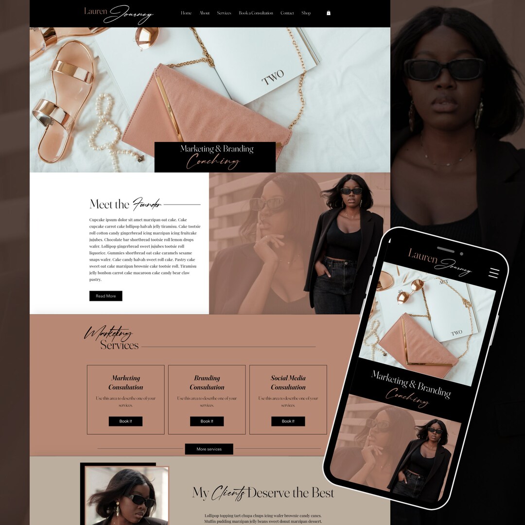 Coaching Website WIX Template Etsy