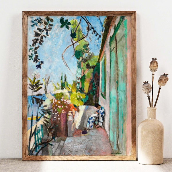 Henri Matisse Print, The Terrace, St. Tropez art, Tropical Print, Gallery Wall Art, French wall decor, Matise Art Print, PRINTABLE art