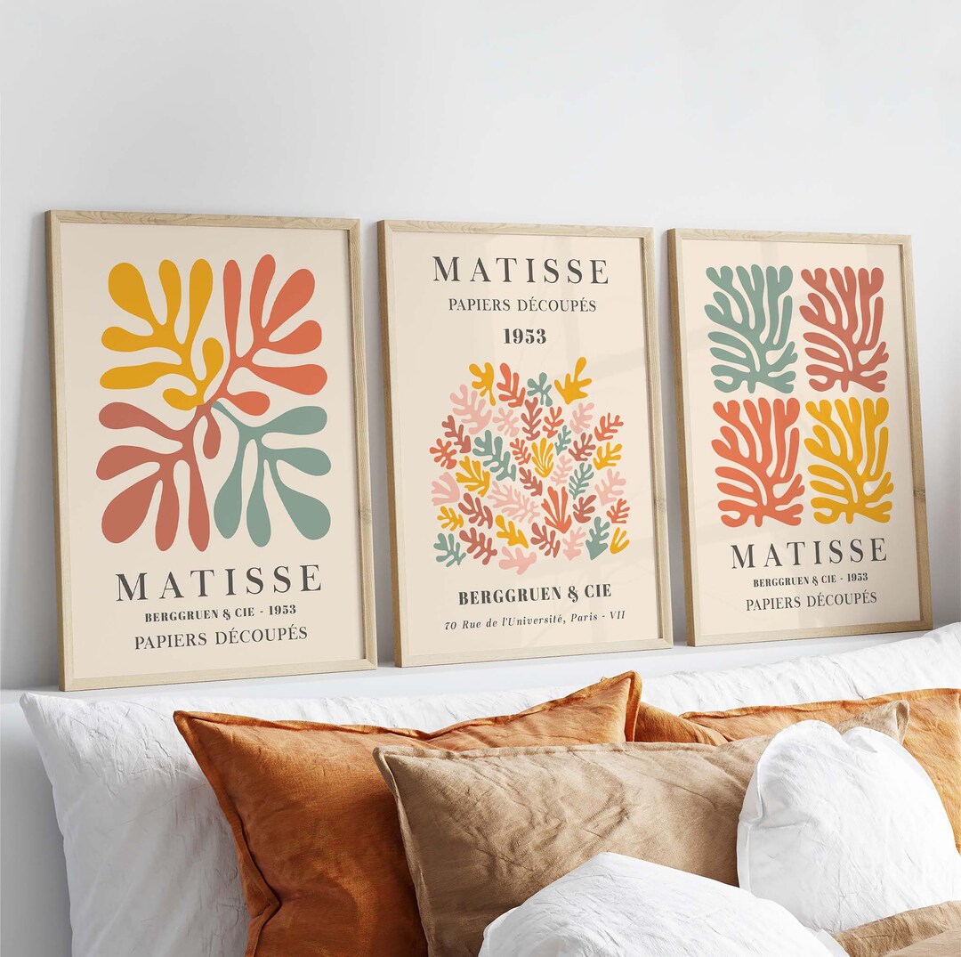Matisse Wall Art Set of 3 Prints, Gallery Wall Set, Henri Matisse