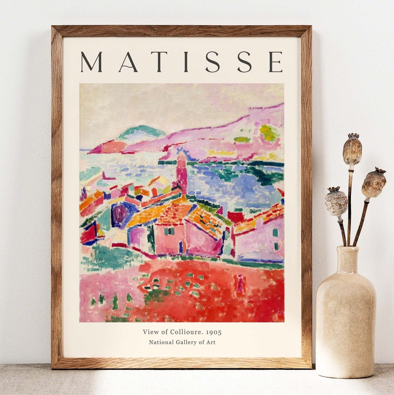 Matisse Print 3er Set, Matisse Wandkunst, Ausstellungskunst, Mid Century Wandkunst, Landschaftskunst, hochwertiges druckbares Poster, Digitaldruck Bild 4
