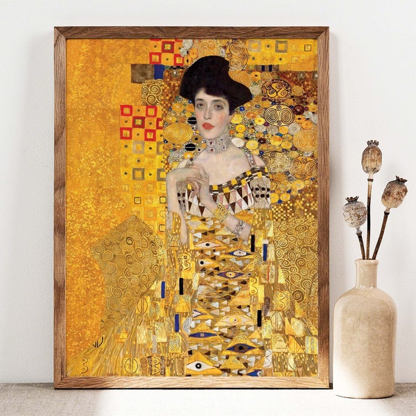 Gustav Klimt Print, The Woman in Gold Art, Adele Bloch-Bauer Poster, Art Nouveau Print, Woman Poster, PRINTABLE Wall Art Digital Print