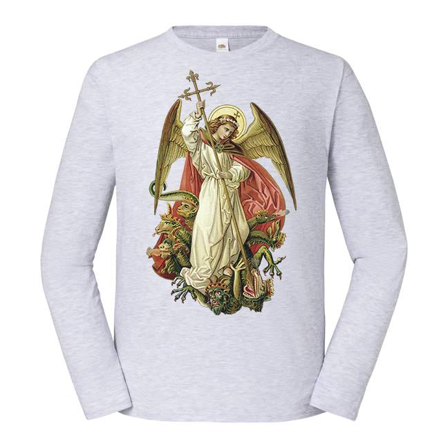 Saint Archangel Michael V46 Long Sleeve T SHIRT Catholic Tee All 