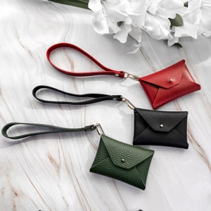 Portefeuille porte-clés en cuir, mini portefeuille enveloppe, portefeuille en cuir pour femme, porte-cartes de visite