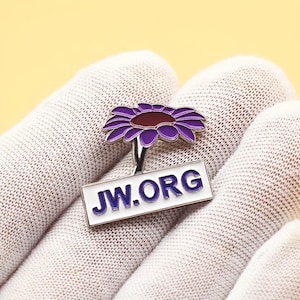 5pc JW ORG Flower Badge For Girls, Cartoon Metal Brooch For Backpack Hat, Trendy Geometric Letter Shaped Pin, Bag Decoration