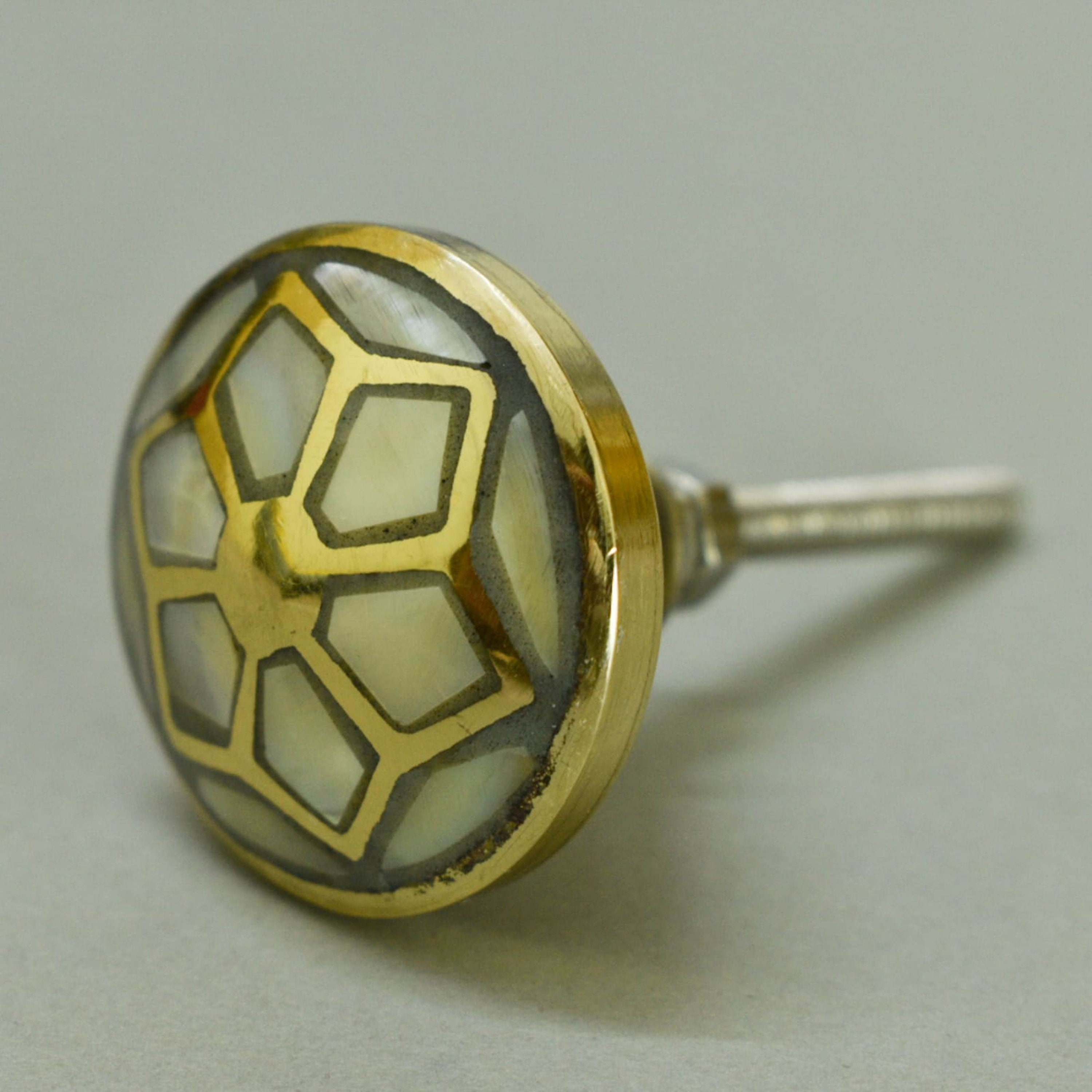 Mother Of Pearl Gold Cabinet Pulls Set Of 6 Gold & Mother Of Pearl Dresser  Knobs - Elegant Cabinet Pulls For Drawers & Furniture