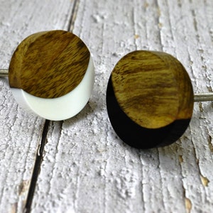 Resin Wood   Drawer Knobs: Unique Cabinet Pulls, Round Resin Knobs, Cabinet Drawer Pulls, Drawer Knobs, Cabinet Knobs and Pulls, set-6