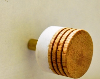Artisno Modern Wood Marble Cabinet Knobs Pulls Knobs Drawer Knobs Pulls Closet Handles Kitchen Cupboard Handles Dresser Knobs Pulls,Set of 6