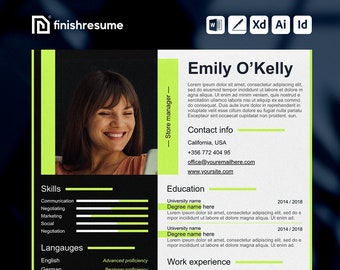 Store manager resume template for Microsoft Word, Apple Pages + more | Creative Resume, Professional CV, Simple Resume