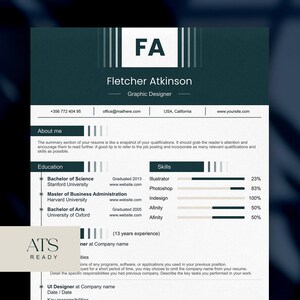 ATS Friendly Resume Template for Microsoft Word and Pages Resume | ATS Compatible Resume Template | Executive Resume | Minimalist Resume