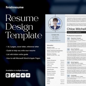 Peut inclure: Un modèle de CV avec un fond bleu et du texte blanc. Le modèle comprend des sections pour les coordonnées, la formation, les compétences, les langues et l'expérience professionnelle. Le modèle est disponible dans plusieurs formats, notamment Word, Excel, Adobe Illustrator et InDesign.