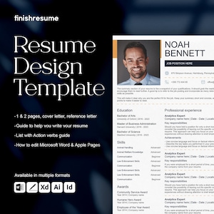 ATS Friendly Resume Template for Microsoft Word and Pages Resume | ATS Compatible Resume Template | Executive Resume | Minimalist Resume