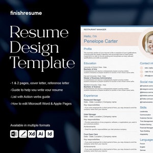 ATS Friendly Resume Template for Microsoft Word and Pages Resume | ATS Compatible Resume Template | Executive Resume | Minimalist Resume