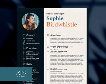 Minimalist Resume Template | Professional Modern Resume for Word and Apple Pages | Clean Simple Resume Template | ATS Compatible