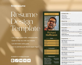 Professional Resume Format | ATS Friendly Resume Template | Minimalist Resume Template for Word, Pages | Cover Letter Template