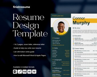 District manager resume template for Microsoft Word, Apple Pages + more | Creative Resume, Professional CV, Simple Resume