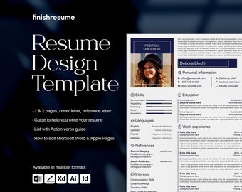 Childhood teacher resume template for Microsoft Word, Apple Pages + more | Creative Resume, Professional CV, Simple Resume