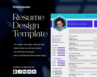 Fashion stylist resume template for Microsoft Word, Apple Pages + more | Creative Resume, Professional CV, Simple Resume