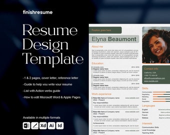 Financial clerk resume template for Microsoft Word, Apple Pages + more | Creative Resume, Professional CV, Simple Resume