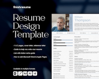 Systems engineer resume template for Microsoft Word, Apple Pages + more | Creative Resume, Professional CV, Simple Resume