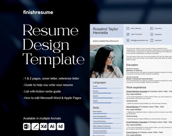 Digital marketing specialist resume template for Microsoft Word, Apple Pages + more | Creative Resume, Professional CV, Simple Resume