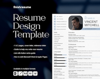 Software architect resume template for Microsoft Word, Apple Pages + more | Creative Resume, Professional CV, Simple Resume