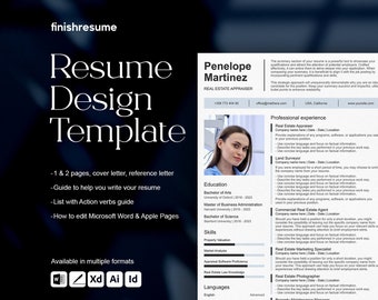Real estate appraiser resume template for Microsoft Word, Apple Pages + more | Creative Resume, Professional CV, Simple Resume