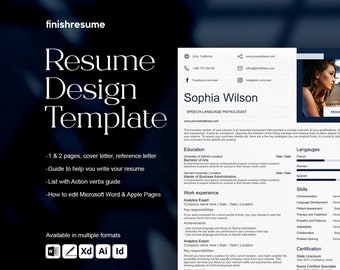 Speech-language pathologist resume template for Microsoft Word, Apple Pages + more | Creative Resume, Professional CV, Simple Resume