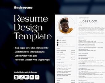 Law clerk resume template for Microsoft Word, Apple Pages + more | Creative Resume, Professional CV, Simple Resume