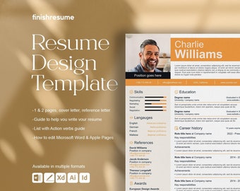 Best Professional Resume Template for Microsoft Word & Apple Pages | Resume Templates with Cover Letter | Minimalist Resume | ATS Compatible