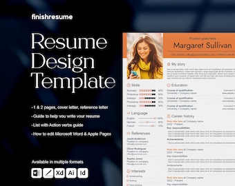 Nurse resume template for Microsoft Word, Apple Pages + more | Creative Resume, Professional CV, Simple Resume