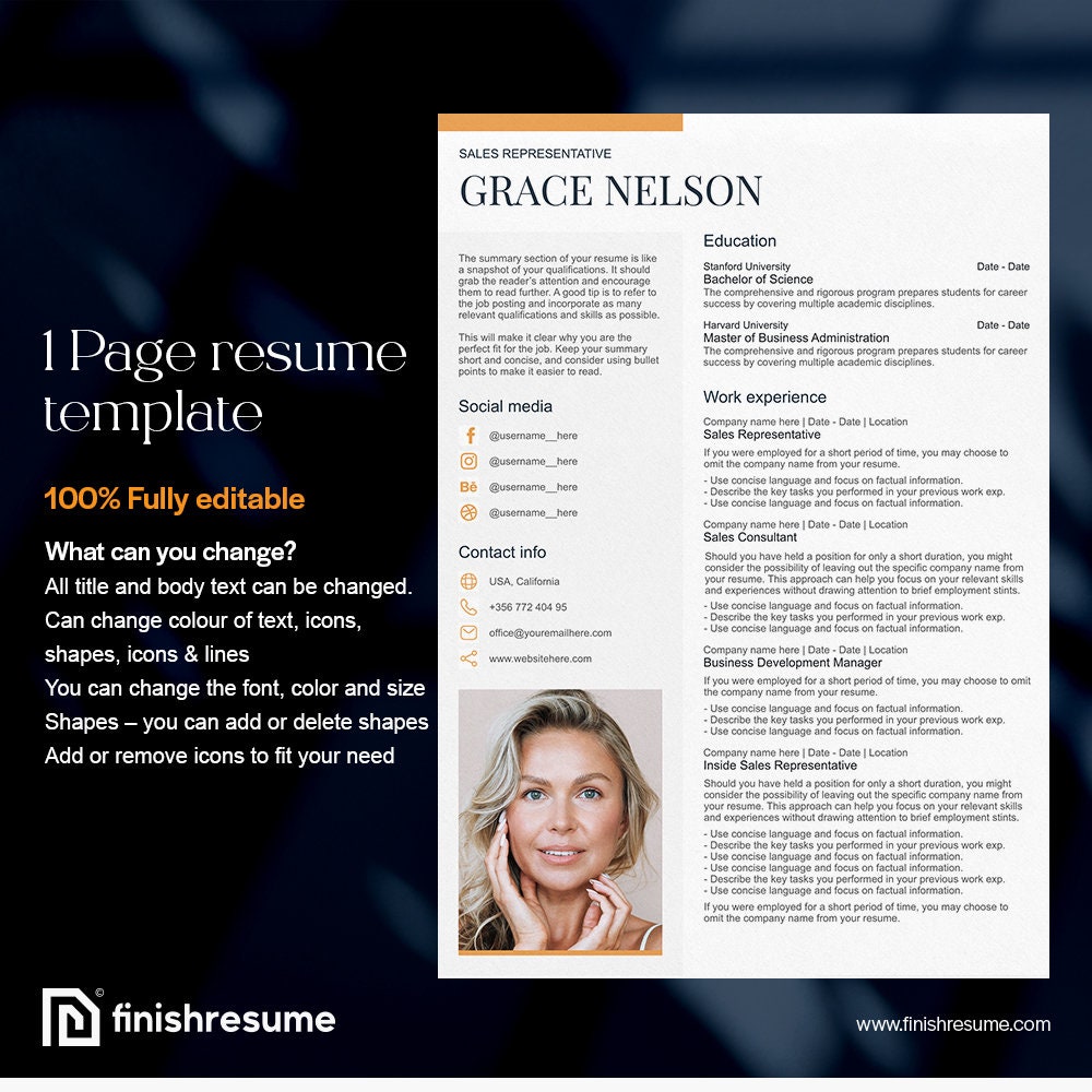 Best Professional Resume Template for Microsoft Word & Apple Pages ...