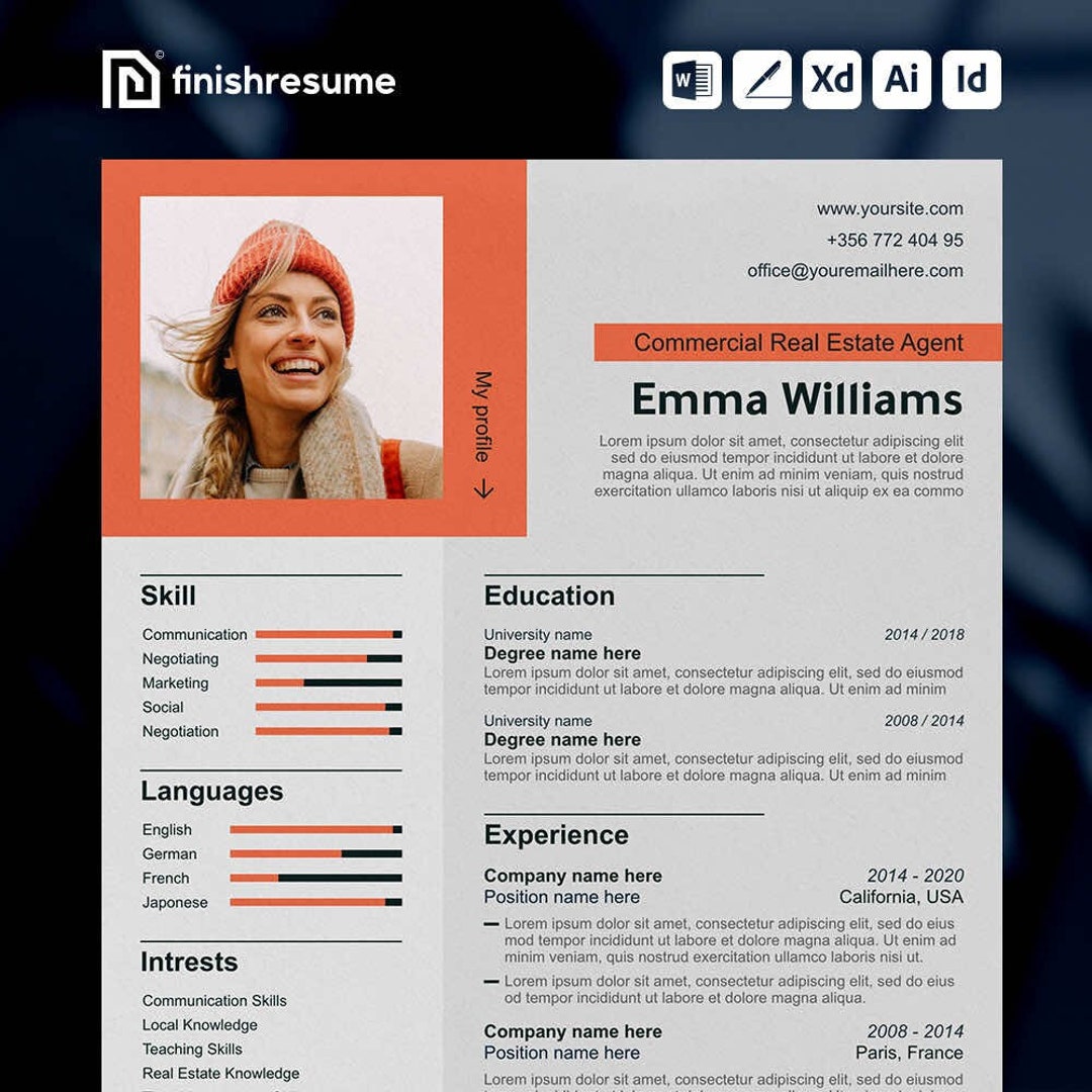 Real Estate Resume Template for - Il 1080xN.4750025174 Fpde 