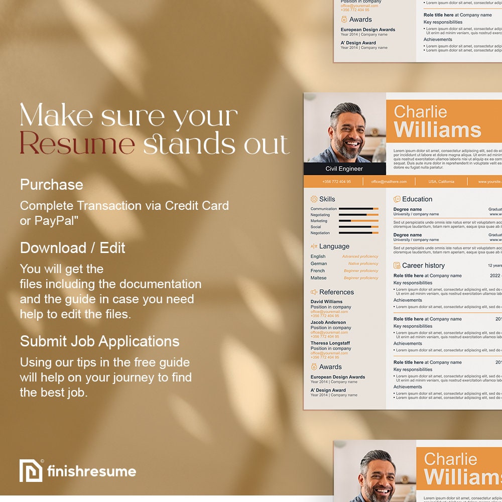 Best Professional Resume Template for Microsoft Word & Apple Pages ...