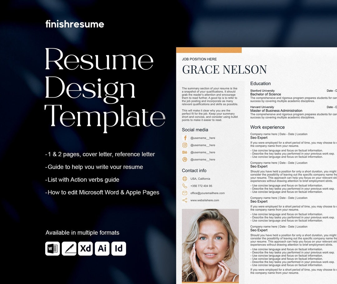 Best Professional Resume Template for Microsoft Word & Apple Pages ...