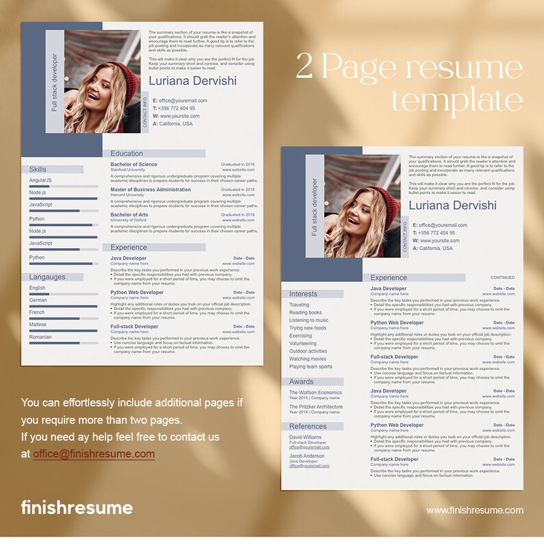 Minimalist Resume Template Professional - Il 794xN.4859827797 Olte 