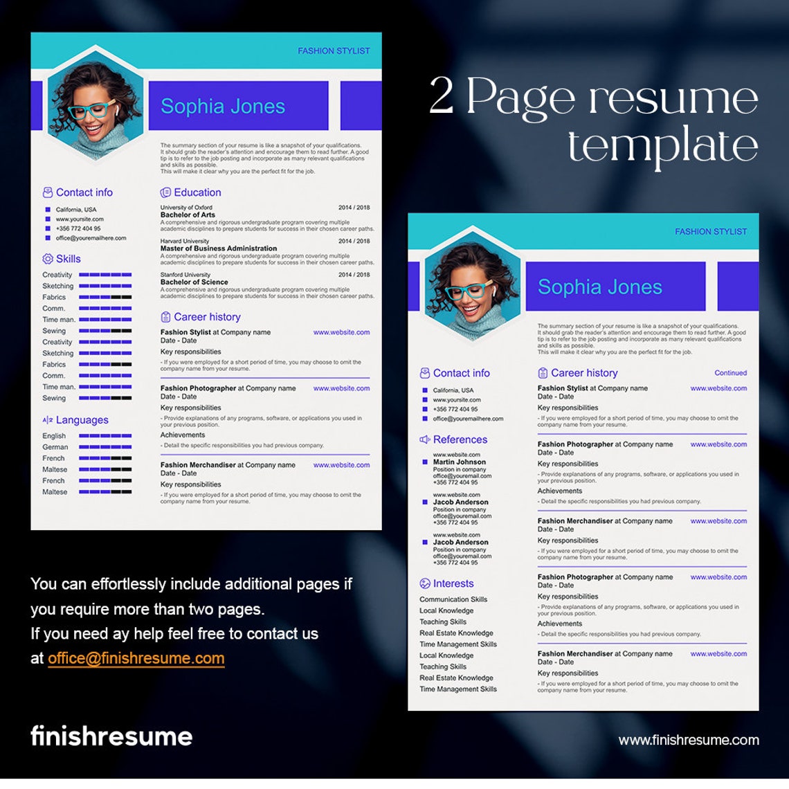 Elegant Resume Template for Microsoft Word & Apple Pages | Resume ...