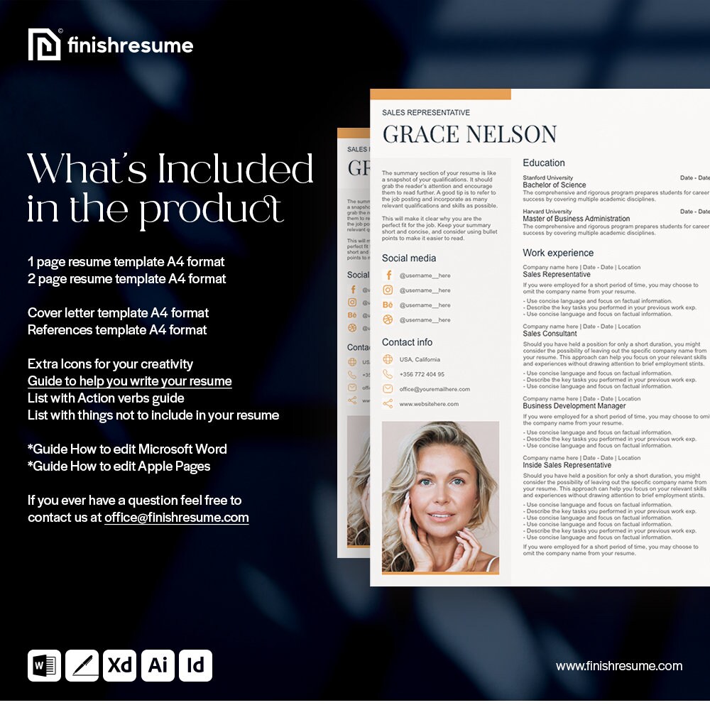 Best Professional Resume Template for Microsoft Word & Apple Pages ...
