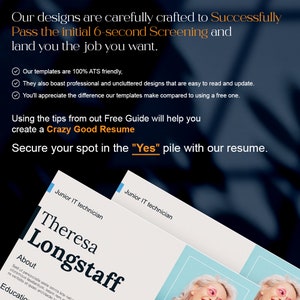 IT technician resume template for Microsoft Word, Apple Pages more Creative Resume, Professional CV, Simple Resume image 9