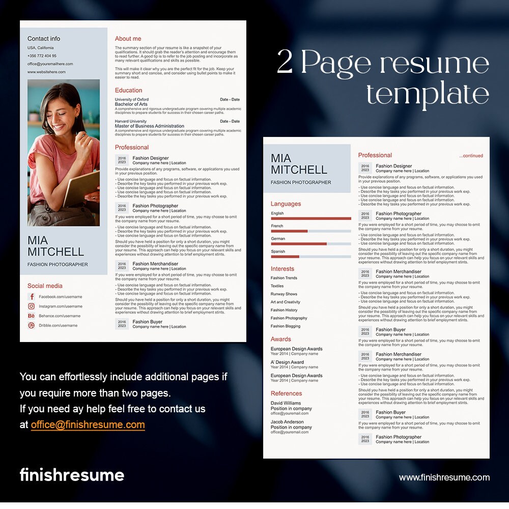 Best Professional Resume Template for Microsoft Word & Apple Pages ...
